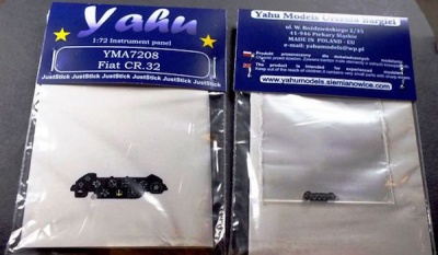 CR.32 Coloured Photoetch Instrument Panels - ''JustStick'' Ready to fit (designed for Italeri kits) 1:72 Yahu Models