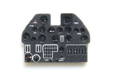 P-40E Coloured Photoetch Instrument Panels - ''JustStick'' Ready to fit (designed for AZ Model kits) 1:72 Yahu Models