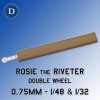 Rosie the Riveter 0.75mm Double Wheel (1/48 & 1/32) Dousek