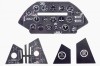 F4U-5 Day Fighter Coloured Photoetch Instrument Panels - ''JustStick'' Ready to fit (designed for Hasegawa kits) 1:48 Yahu Models
