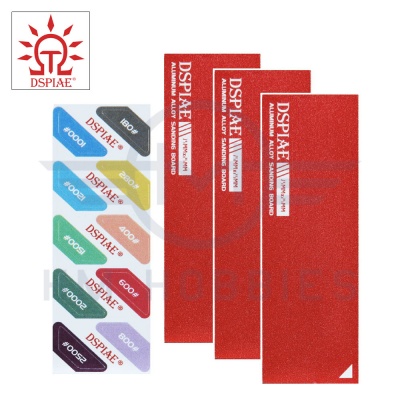 Aluminium Large Sanding Board Set with Stickers Red DSPIAE