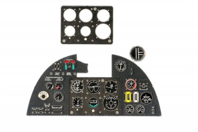 Hurricane I Coloured Photoetch Instrument Panels - ''JustStick'' Ready to fit (designed for Airfix kits) 1:24 Yahu Models