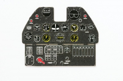 P-40 E Coloured Photoetch Instrument Panels - ''JustStick'' Ready to fit (designed for Hasegawa kits) 1:32 Yahu Models