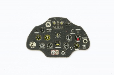 I-16 late Coloured Photoetch Instrument Panels - ''JustStick'' Ready to fit (designed for ICM/Eduard kits) 1:48 Yahu Models