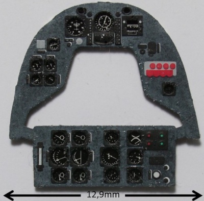 MB.152 Coloured Photoetch Instrument Panels - ''JustStick'' Ready to fit (designed for RS / Heller kits) 1:72 Yahu Models