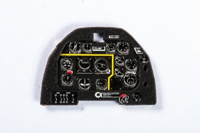 P-51D early Coloured Photoetch Instrument Panels - ''JustStick'' Ready to fit (designed for Airfix / Tamyia kits) 1:72 Yahu Models