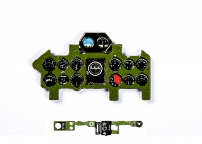 A6M2 (Mitsubishi Green) Coloured Photoetch Instrument Panels - ''JustStick'' Ready to fit (designed for Tamyia / Hasegawa / Airfix / FM kits) 1:72 Yahu Models