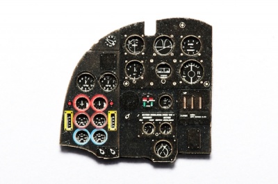 Mosquito NF.II / FB VI Coloured Photoetch Instrument Panels - ''JustStick'' Ready to fit (designed for Tamiya / Hasegawa-Revell kits) 1:72 Yahu Models