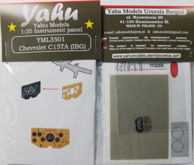 Chevrolet C15TA Coloured Photoetch Instrument Panels (designed for IBG kits) 1:35 Yahu Models