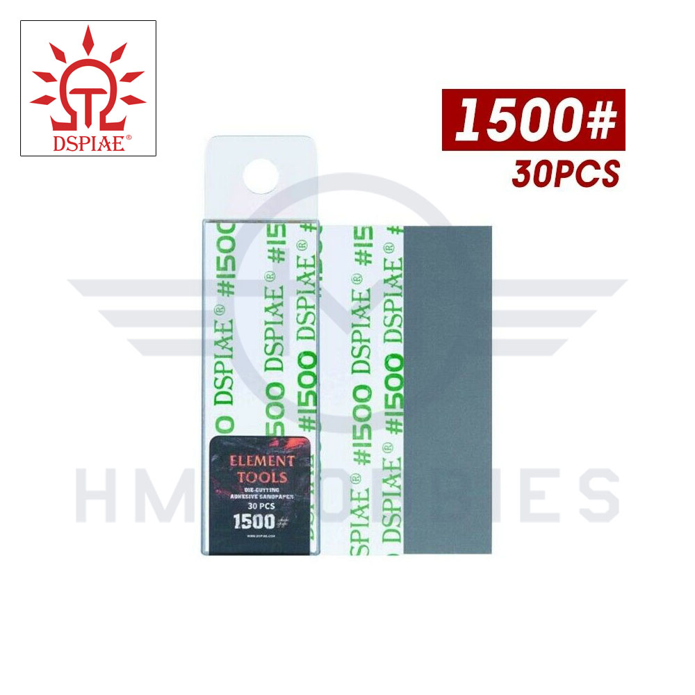 1500 Self Adhesive Wet & Dry Sandpaper 30pcs DSPIAE HM Hobbies