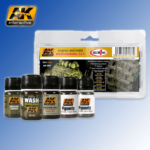 Engines and Metal Weathering Set AK Interactive