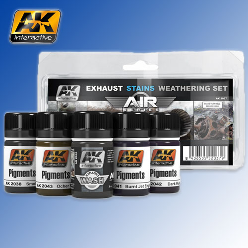 Exhaust Stains Weathering Set AK Interactive