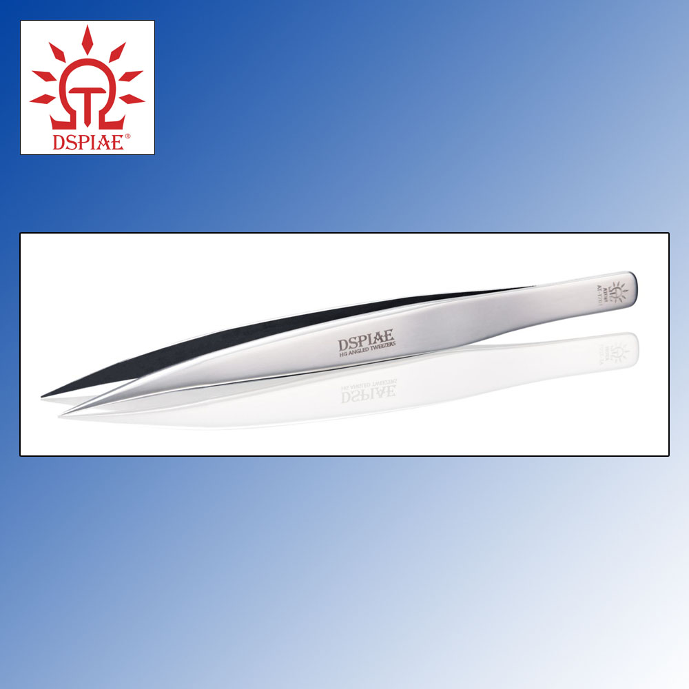 HG Angled Precision Tweezers 01 Sharp Point DSPIAE