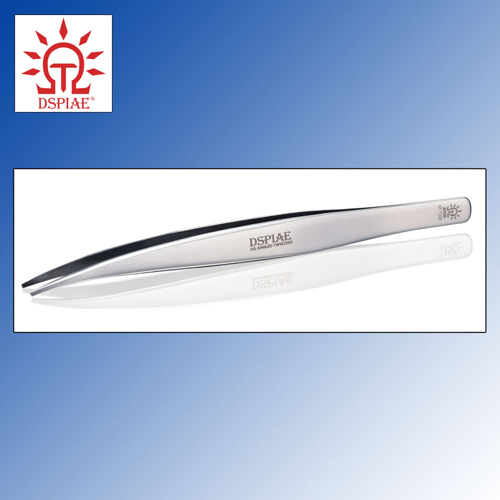 HG Angled Precision Tweezers 02 Flat Type DSPIAE HM Hobbies
