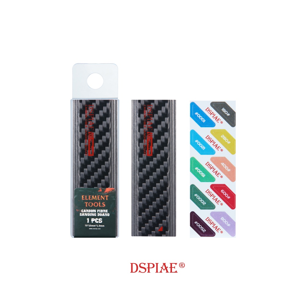 Carbon Fibre Large Sanding Board with Stickers DSPIAE HM Hobbies