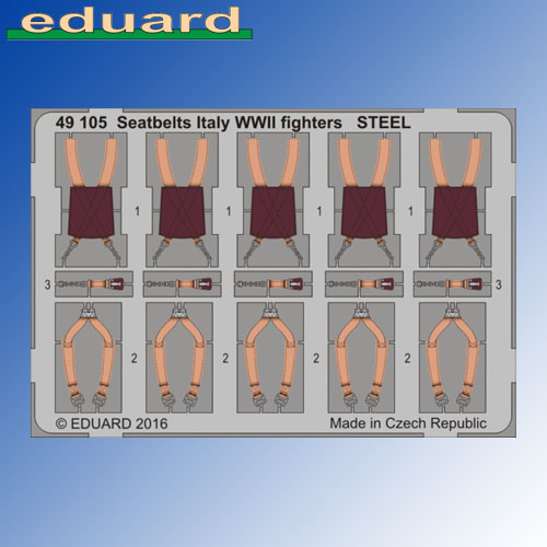 STEEL Seatbelts Italy Fighters WWII 1:48 Eduard Photoetch