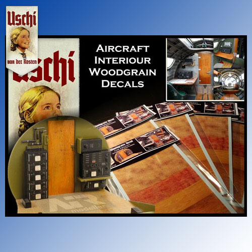 Woodgrain Decal 1/32 - 1/48 Scale - Fine Aircraft Interior Textures Uschi van der Rosten