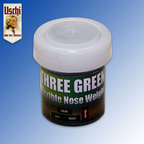 ''Three Green'' Lead Clay - Nose Weight (100g) Uschi van der Rosten