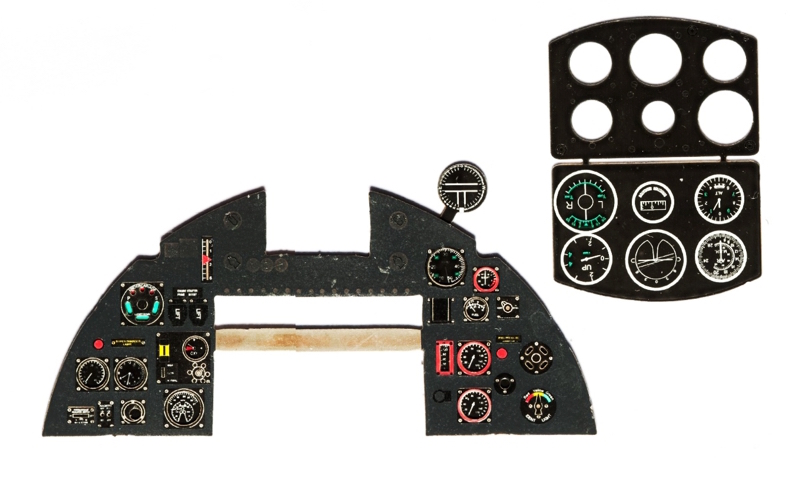Typhoon late Coloured Photoetch Instrument Panels - ''JustStick'' Ready to fit (designed for Airfix kits) 1:24 Yahu Models