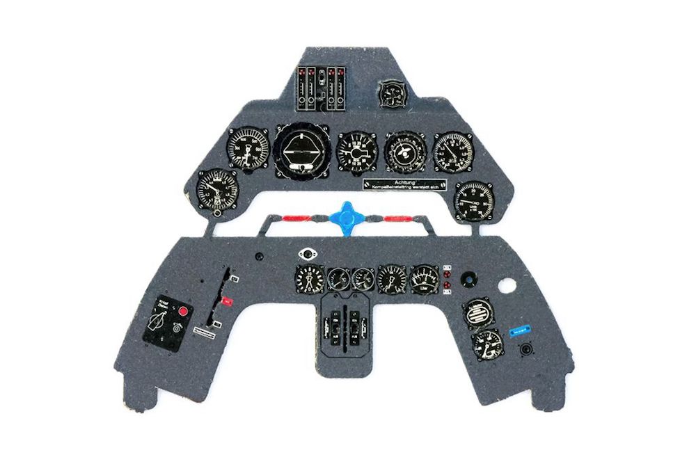 Fw190 D-9 Coloured Photoetch Instrument Panels - ''JustStick'' Ready to fit (designed for Hasegawa kits) 1:32 Yahu Models