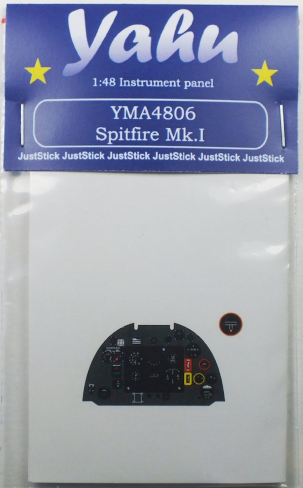 Spitfire Mk I Coloured Photoetch Instrument Panels - ''JustStick'' Ready to fit (designed for Airfix kits) 1:48 Yahu Models