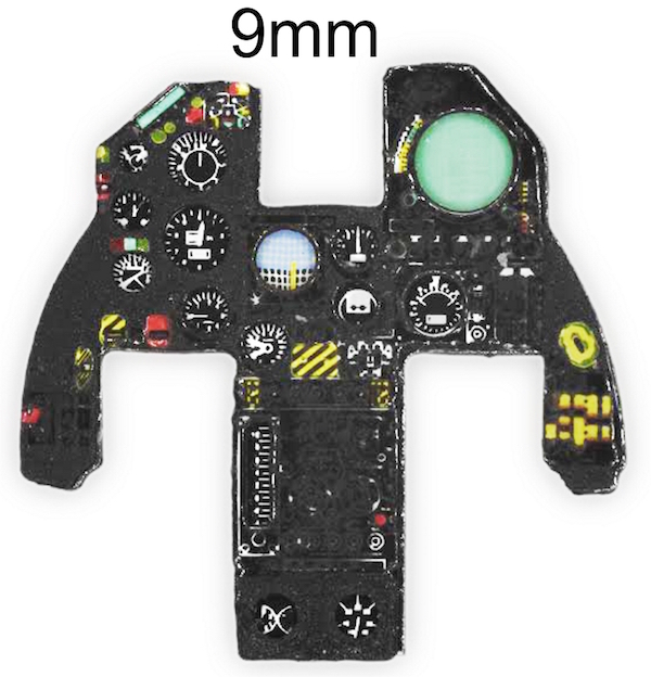 A5M1 CLAUDE PHOTOETCHED, 3D, COLOR INSTRUMENT PANEL #7299 1/72 YAHU