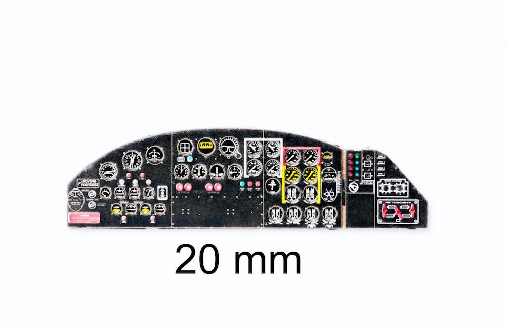B-17 G Coloured Photoetch Instrument Panels - ''JustStick'' Ready to fit (designed for Airfix/Revell/Academy kits) 1:72 Yahu Models
