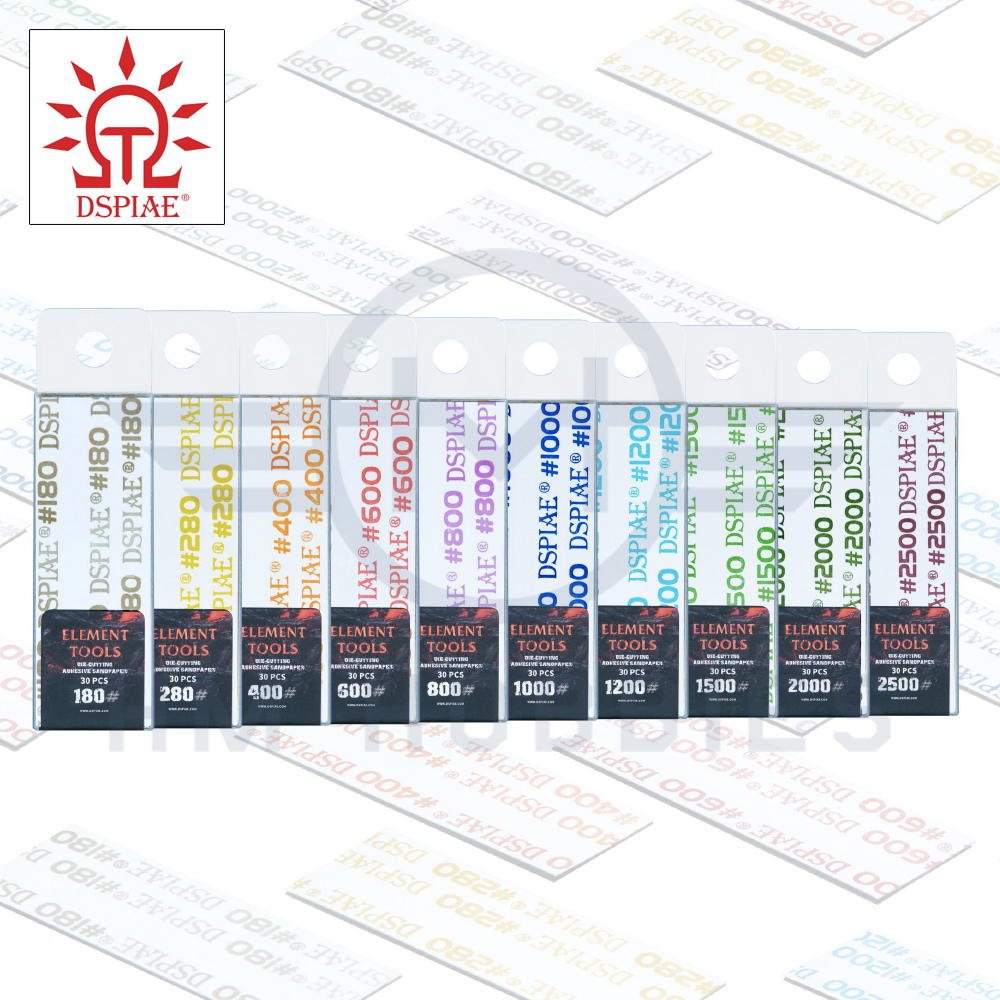 180 2500 Self Adhesive Wet & Dry Sandpaper Bundle (30pcs each) DSPIAE HM Hobbies