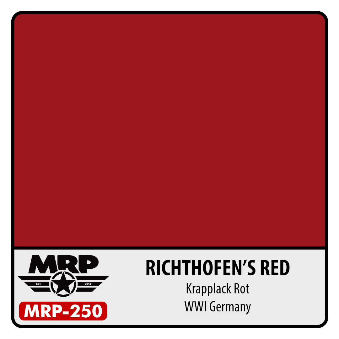 MRP-250 Richthofen's Red (Krapplack Rot) WWI Germany 30ml