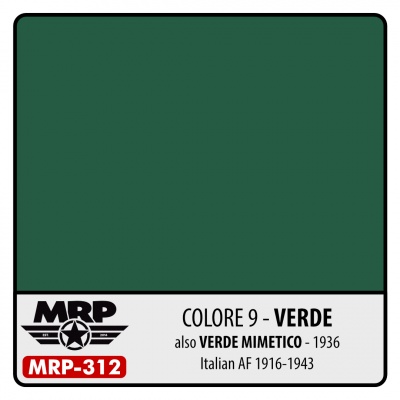 MRP-312 Colore 9 Verde also Verde Mimetico 1936 Italian AF 1916-1943 30ml